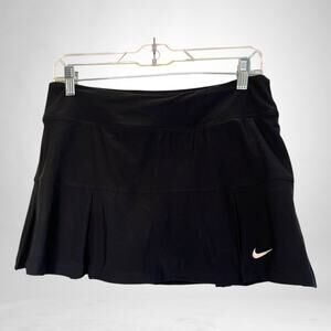 Nike pleated tennis Skirt black golf skirt built in shorts‎ medium drifit